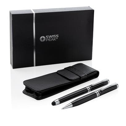 DUSCO SET - Swiss Peak Executive Pen Set - Black/Silver 6