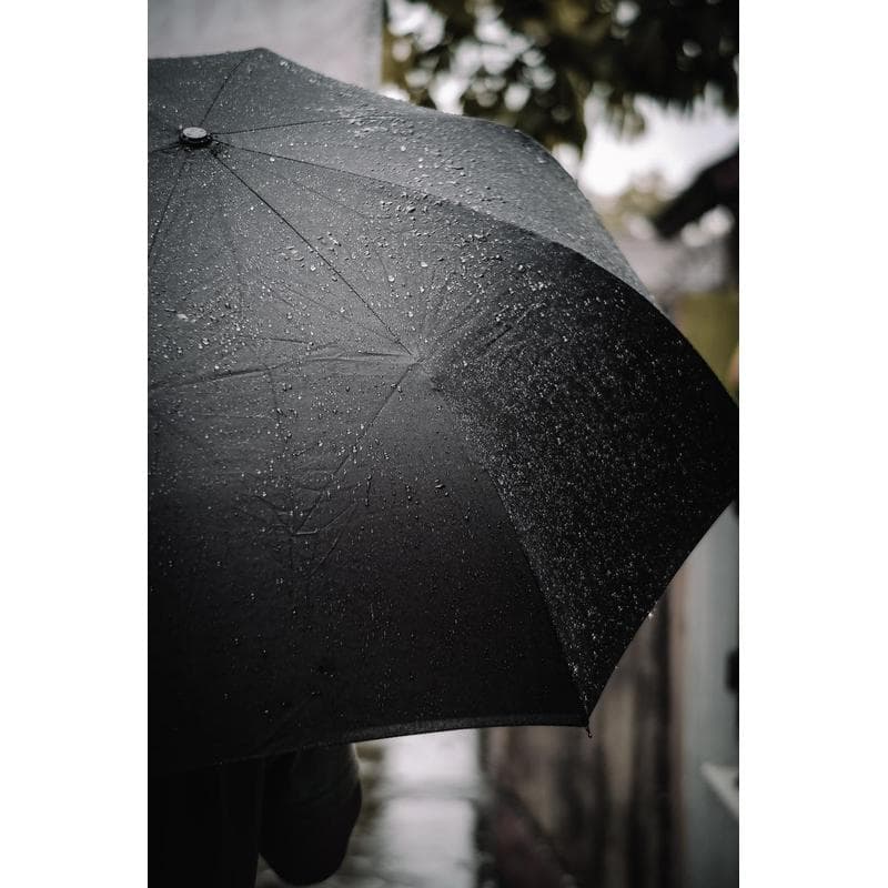 URBINO - Santhome RPET Auto-Open 23" Umbrella with SPF50 UV Protection - Black 5