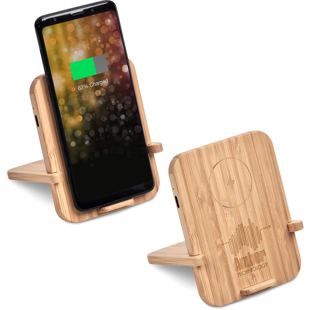 Okiyo Noryoku Bamboo Wireless Charging Phone Stand 1