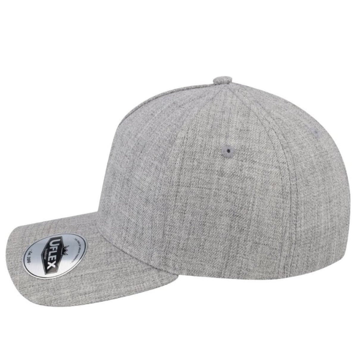 Uflex 5P Curved Peak Snapback - Grey Melange 23