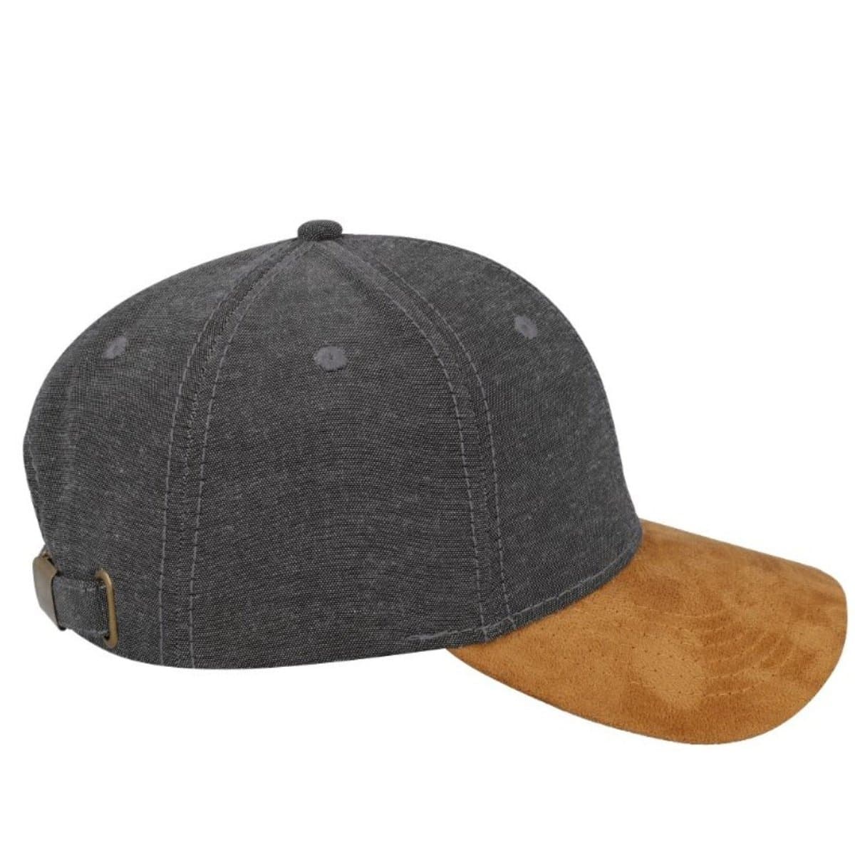 Chambray/Suede 6 Panel Cap 6