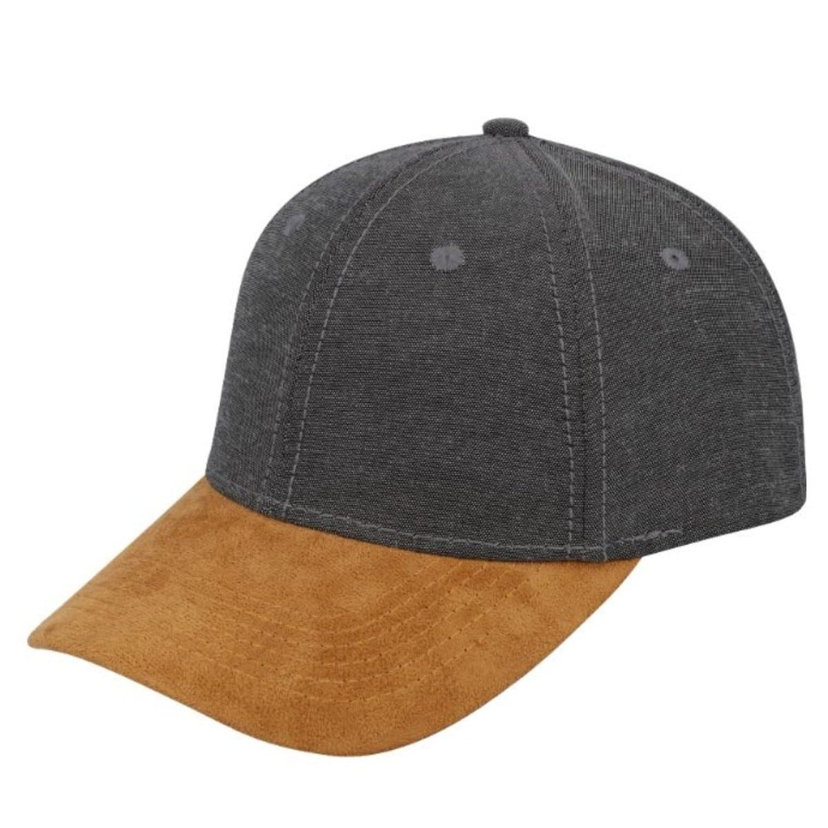 Chambray/Suede 6 Panel Cap 7