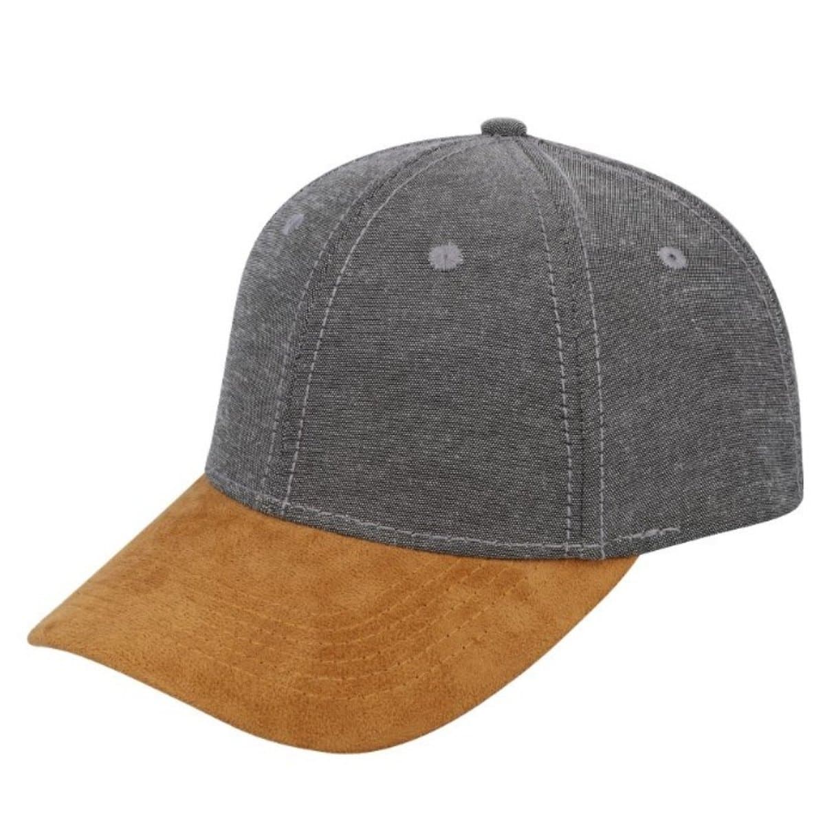 Chambray/Suede 6 Panel Cap 13