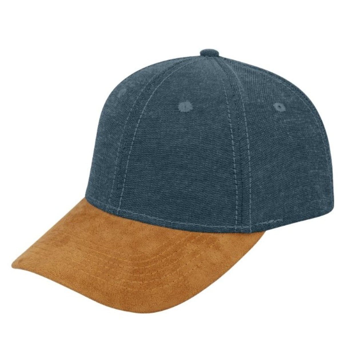 Chambray/Suede 6 Panel Cap 19