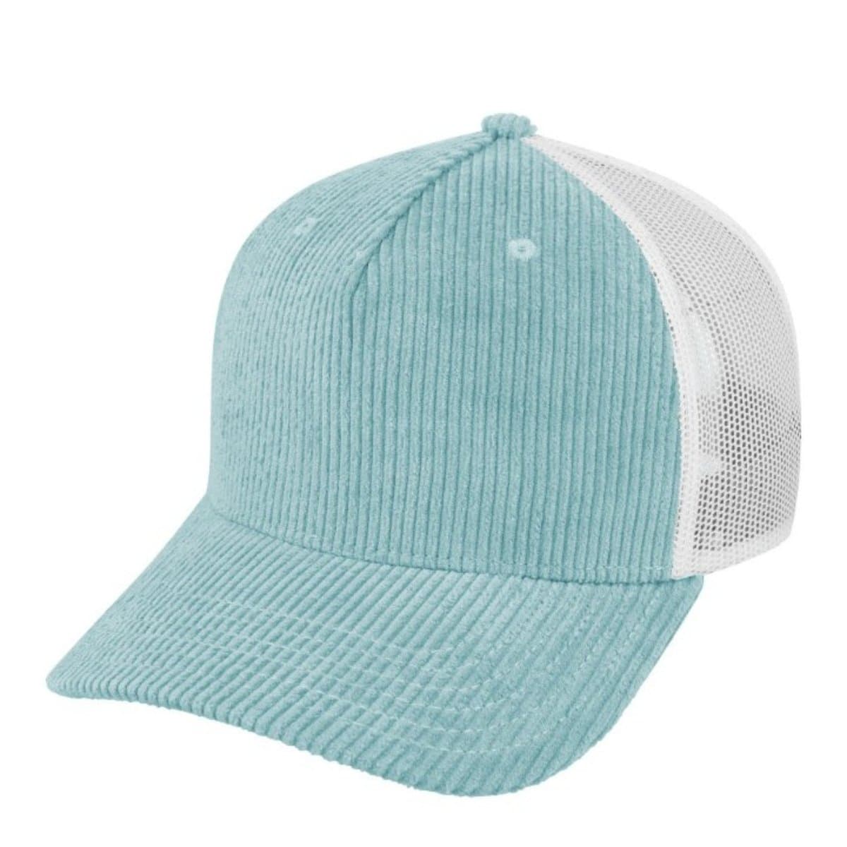 5 Panel Corduroy Trucker Cap - Grey 55