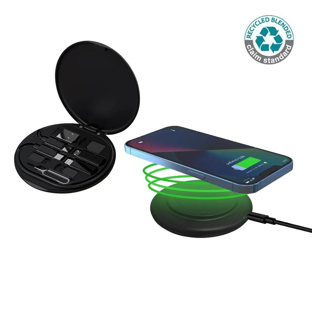 OSLO Mag - @memorii Recycled 15W Magnetic Wireless Charger Multicable Set 2