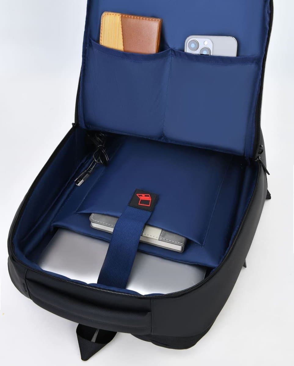 TURISMO - Santhome Expandable 17" Business Backpack - Black 8