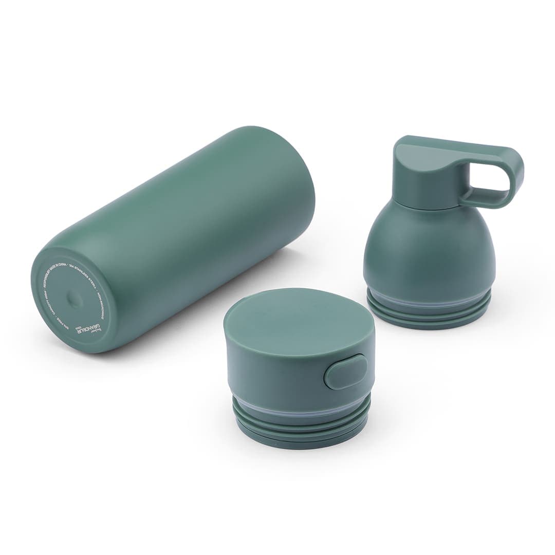 RUVO - CHANGE ZERO 2-in-1 Modular Hydration Gift Set - Dark Green 5