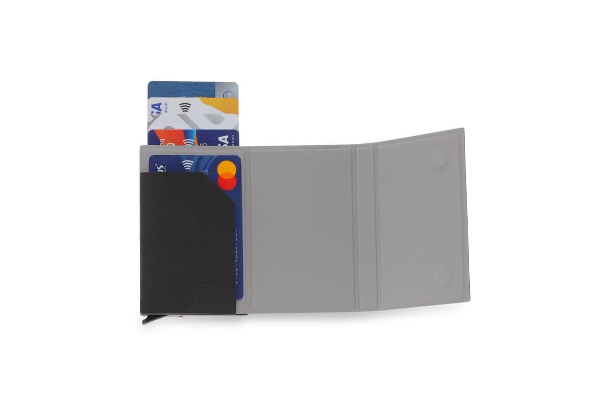 TESSIN - CHANGE ZERO Sustainable Gift Set with Refillable Notebook, Pen & Cardholder - Black 5