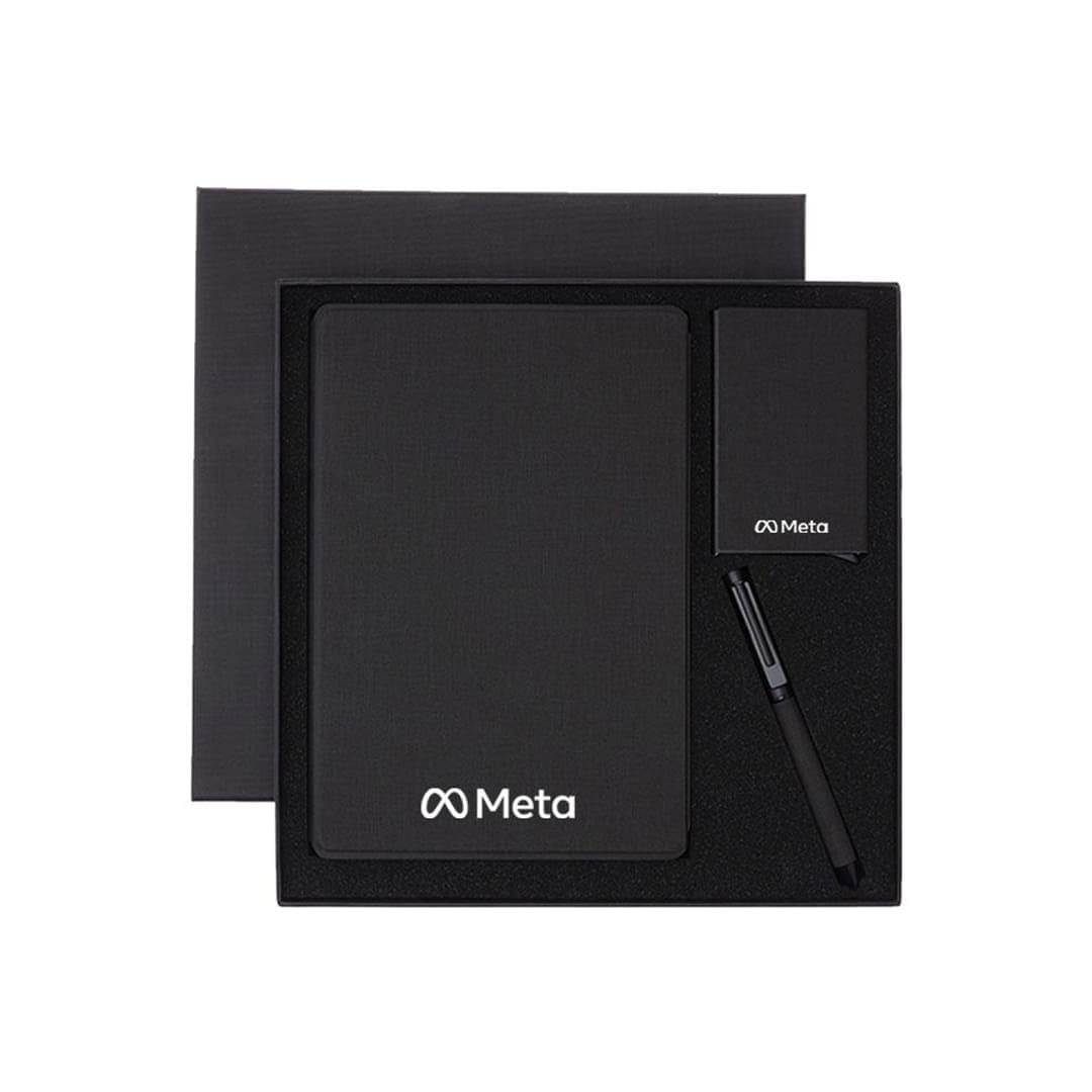 TESSIN - CHANGE ZERO Sustainable Gift Set with Refillable Notebook, Pen & Cardholder - Black 10