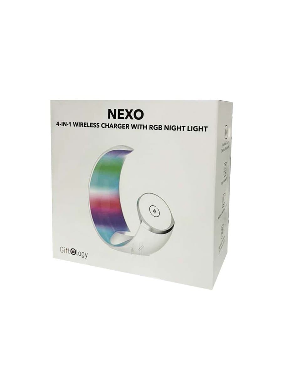 NEXO - Giftoloy 4-in-1 Wireless Charger with Night Light - White 6