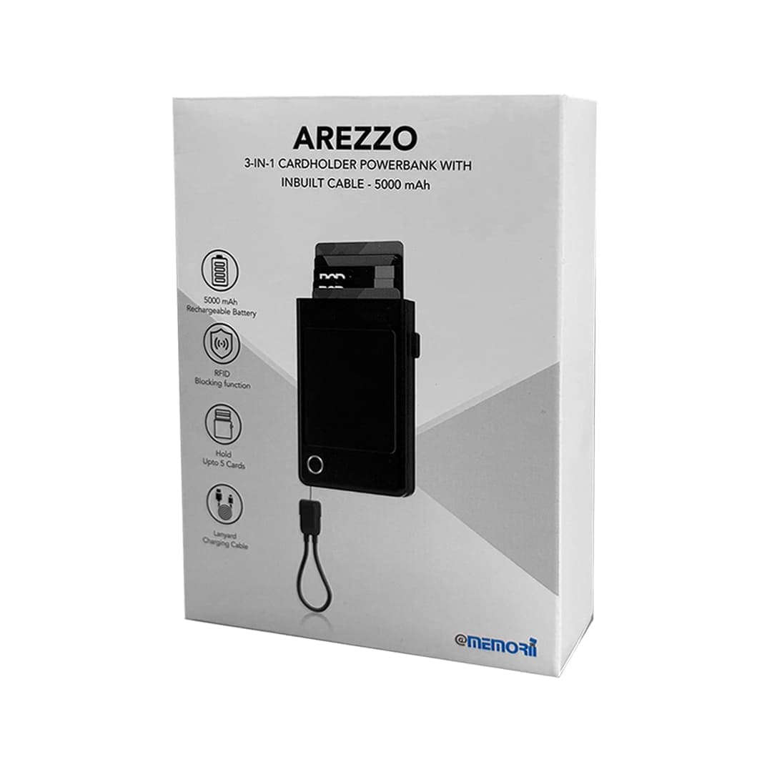 AREZZO - @memorii 5000mAh 3-in-1 Card Holder Powerbank 14