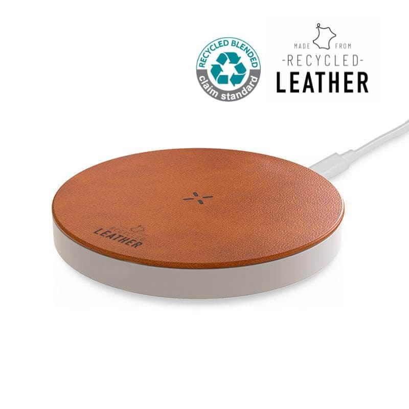 ANZIO - Recycled Leather 15W Wireless Charger - Black 3