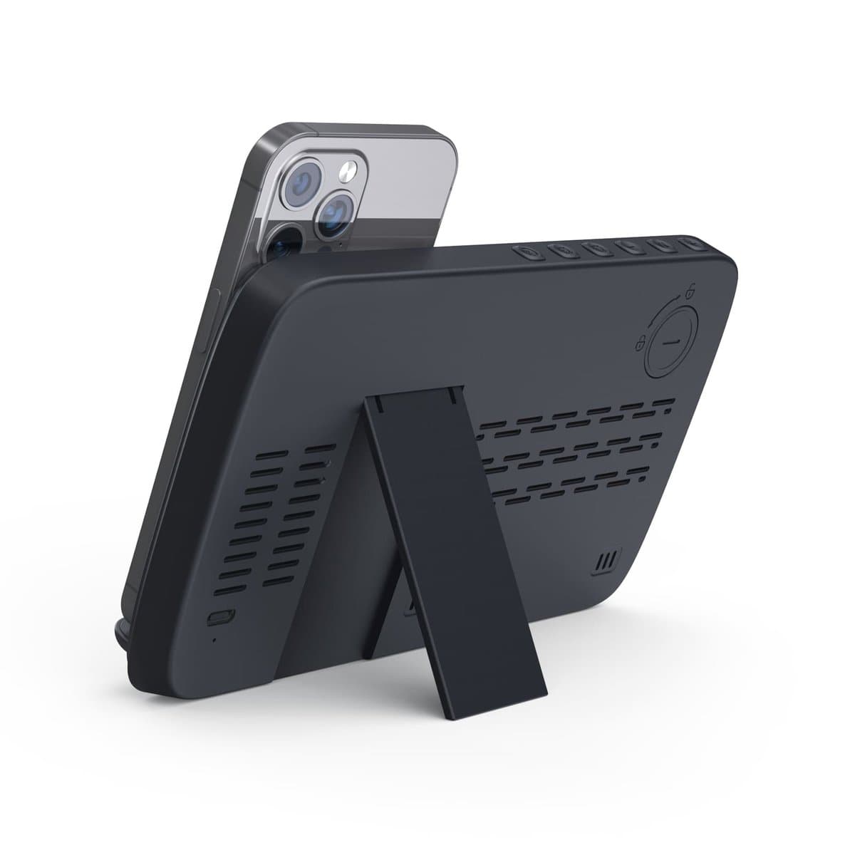 RISE - Giftology Digital Alarm Clock & Wireless Charger - Black 6