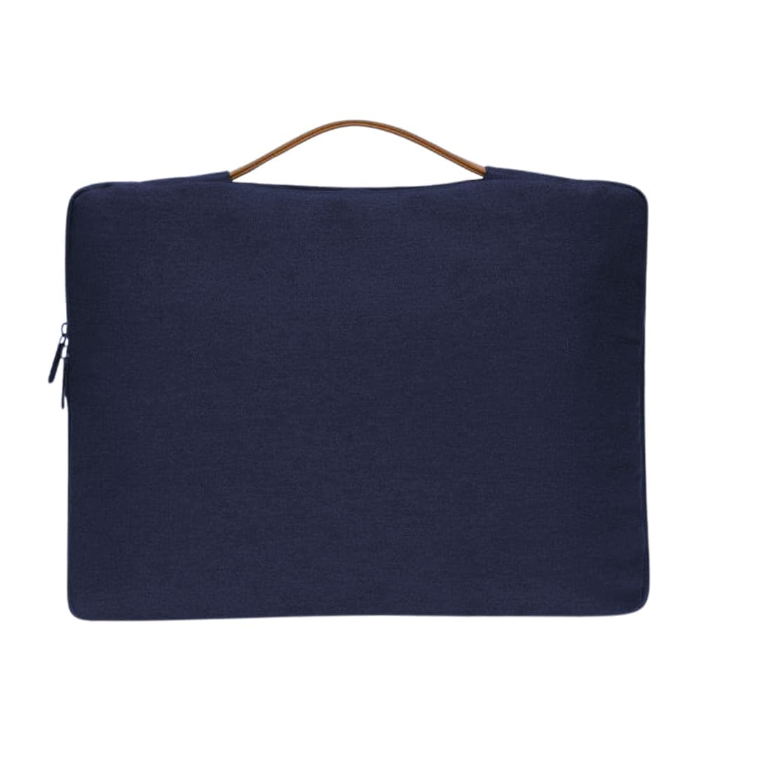 SALCEA - Santhome® 15" Laptop Sleeve - Navy Blue/Tan 2