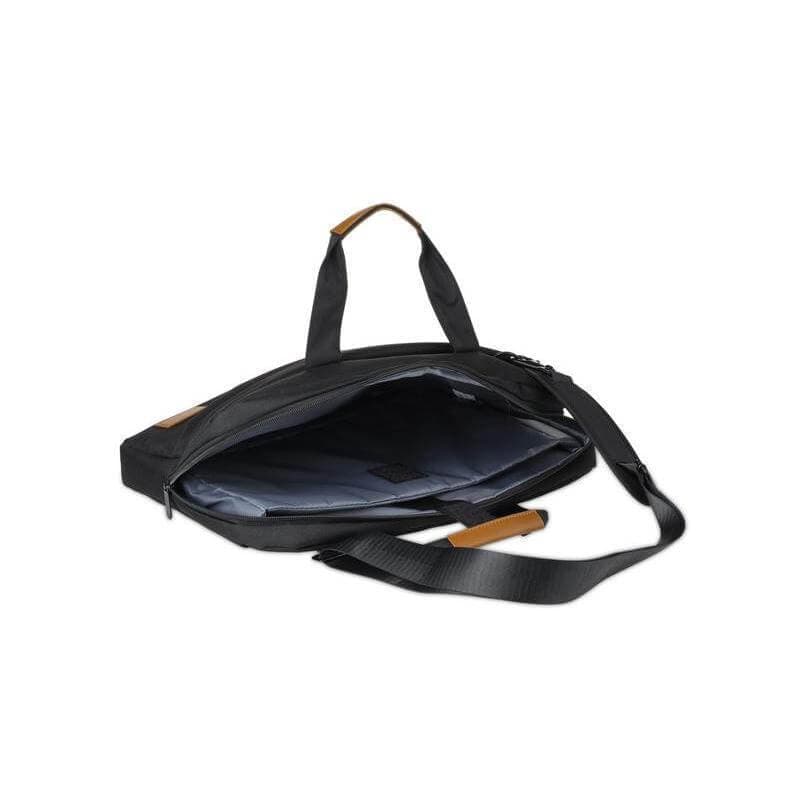 SLOTEN - Santhome® 15" Laptop Bag - Black/Tan 1