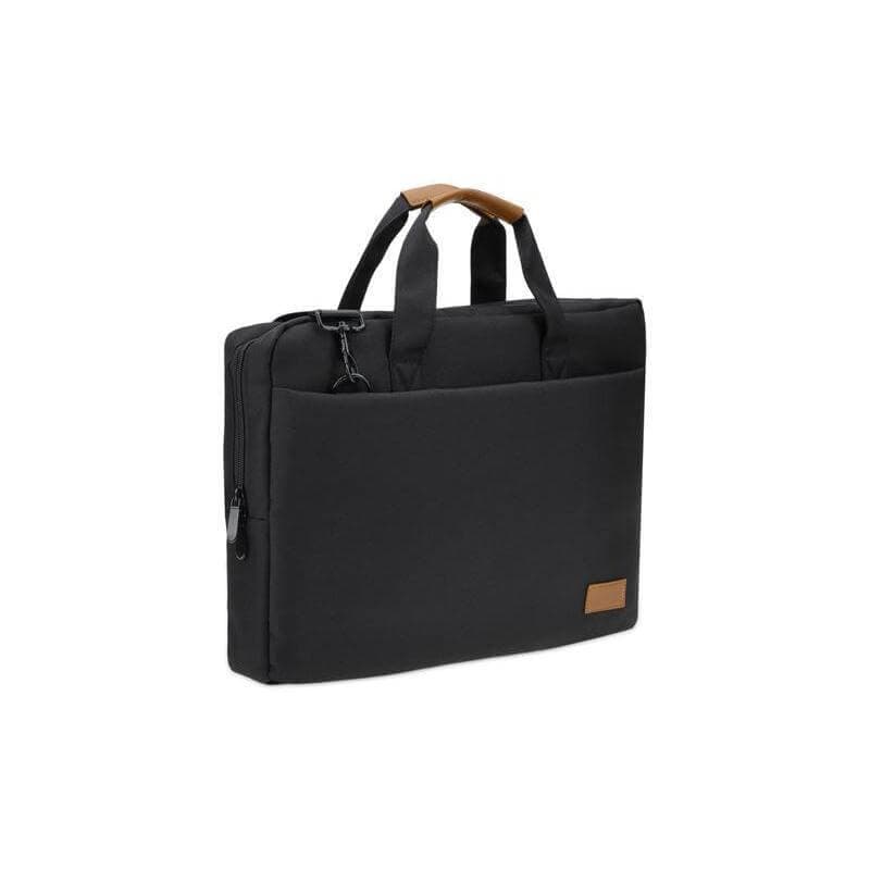 SLOTEN - Santhome® 15" Laptop Bag - Black/Tan 8