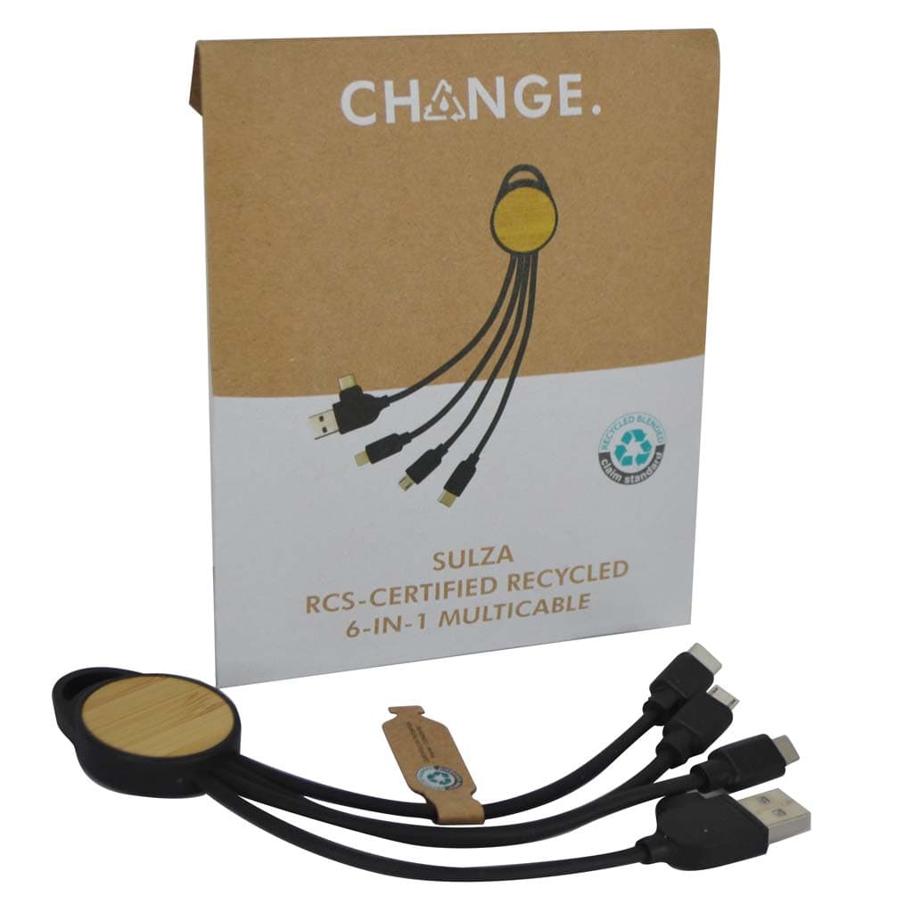 SULZA - CHANGE Collection RCS Recycled 6-in-1 Multi Cable 8