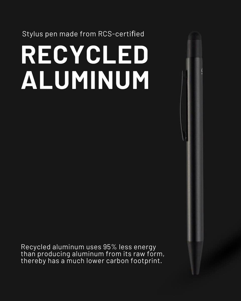 MASSA - Recycled Aluminum Ball Pen - Black 5