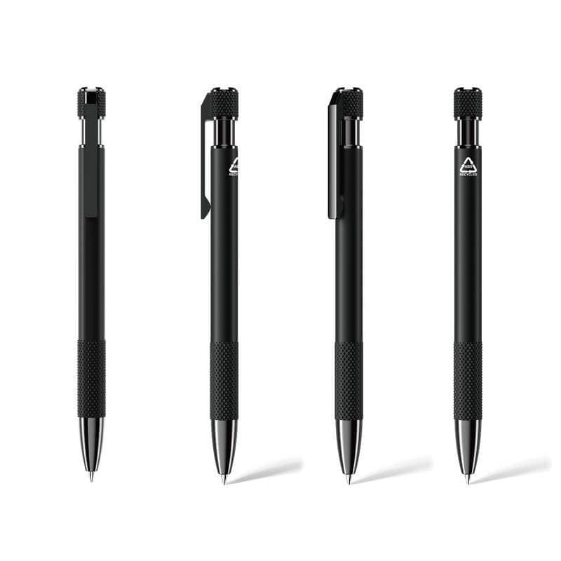 PILA - Recycled Aluminium Ballpoint Pen - Black 2