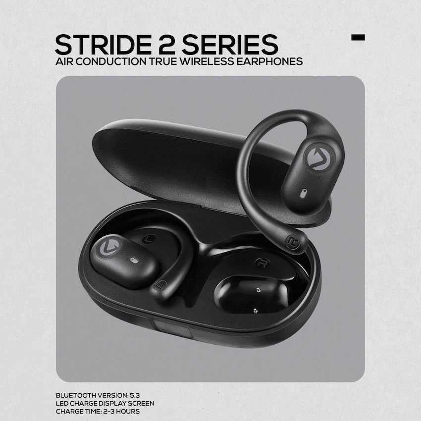 Volkano Stride 2 Air Conduction True Wireless Earphones - Black 2