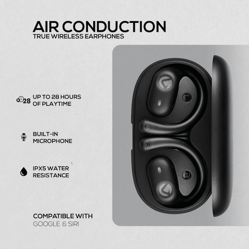 Volkano Stride 2 Air Conduction True Wireless Earphones - Black 3