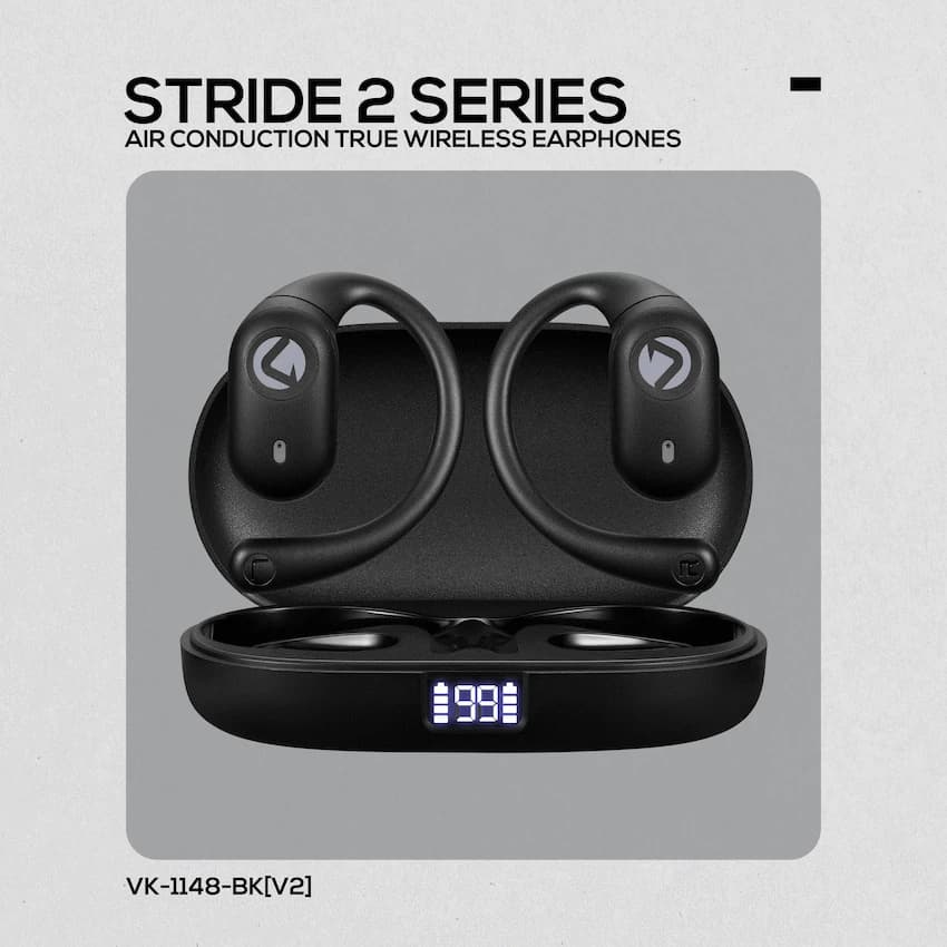 Volkano Stride 2 Air Conduction True Wireless Earphones - Black 6