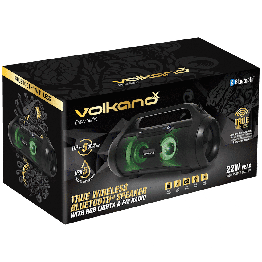 VolkanoX Cobra Series Bluetooth Speaker - Black 2