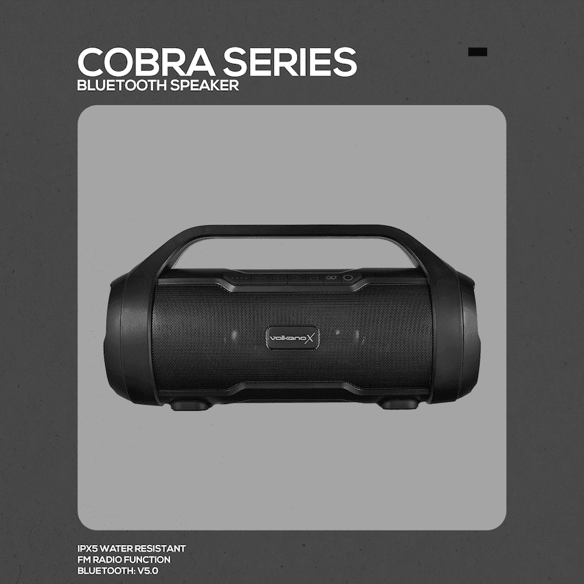 VolkanoX Cobra Series Bluetooth Speaker - Black 3
