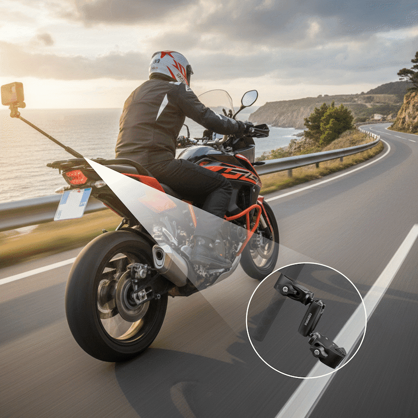 Insta360 Motorcycle Selfie Stick Support Clamp 5