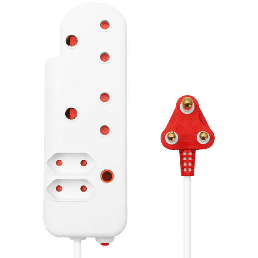 Ellies 4 Way Medium Surge Extension Lead -5M 2