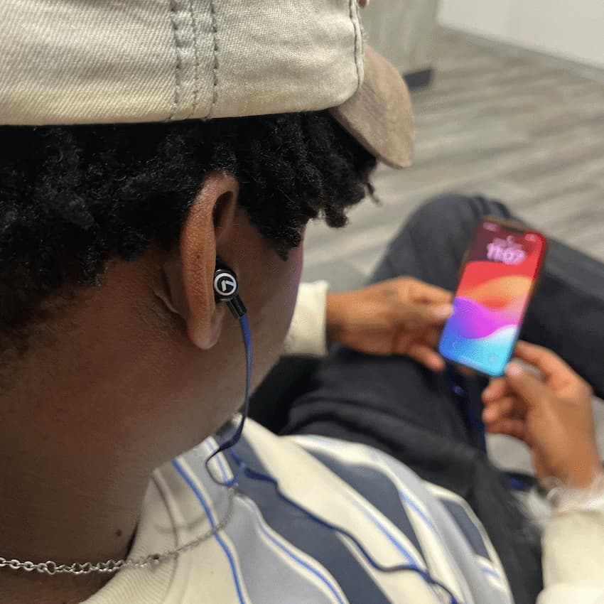 Amplify Vibe Series Earphones with Mic - Black and Blue 6