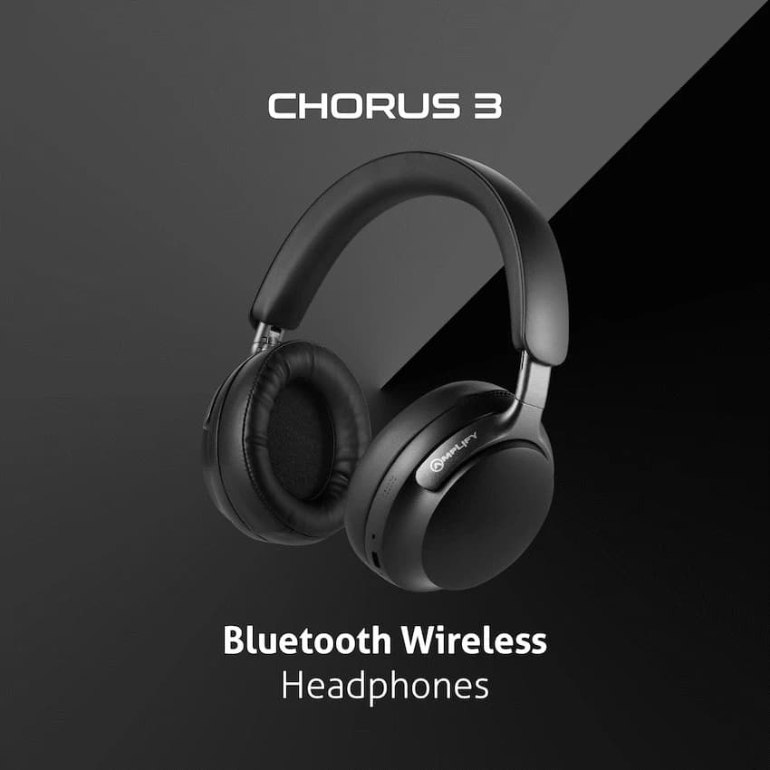 Amplify Chorus 3 Bluetooth Wireless Headphones - Black 6