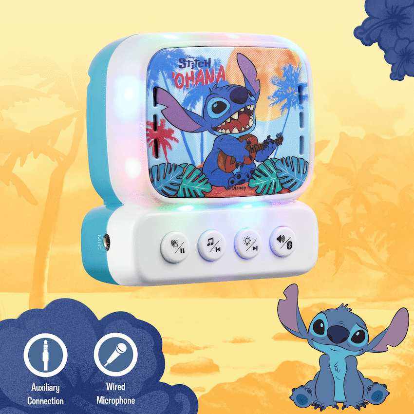 Disney Stitch Bluetooth Mini Karaoke Machine with Belt Hook 7