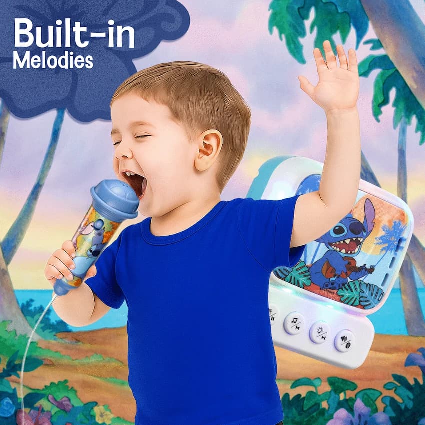 Disney Stitch Bluetooth Mini Karaoke Machine with Belt Hook 9