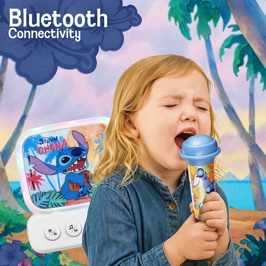 Disney Stitch Bluetooth Mini Karaoke Machine with Belt Hook 10