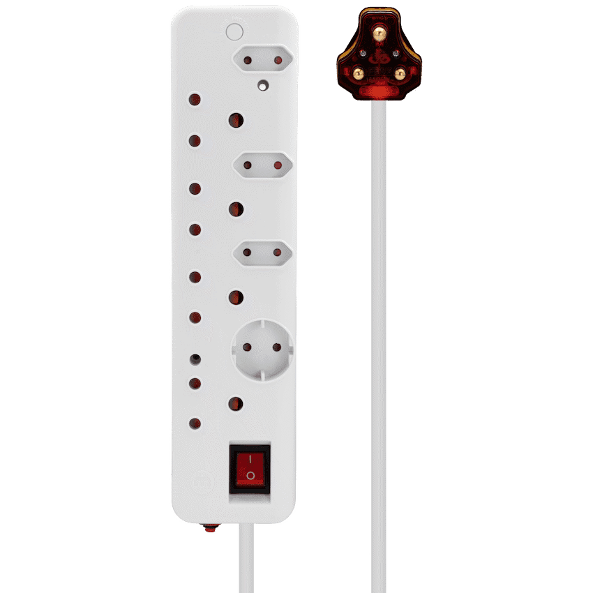 Ellies 8-Way High Surge Multiplug 0.5m 1