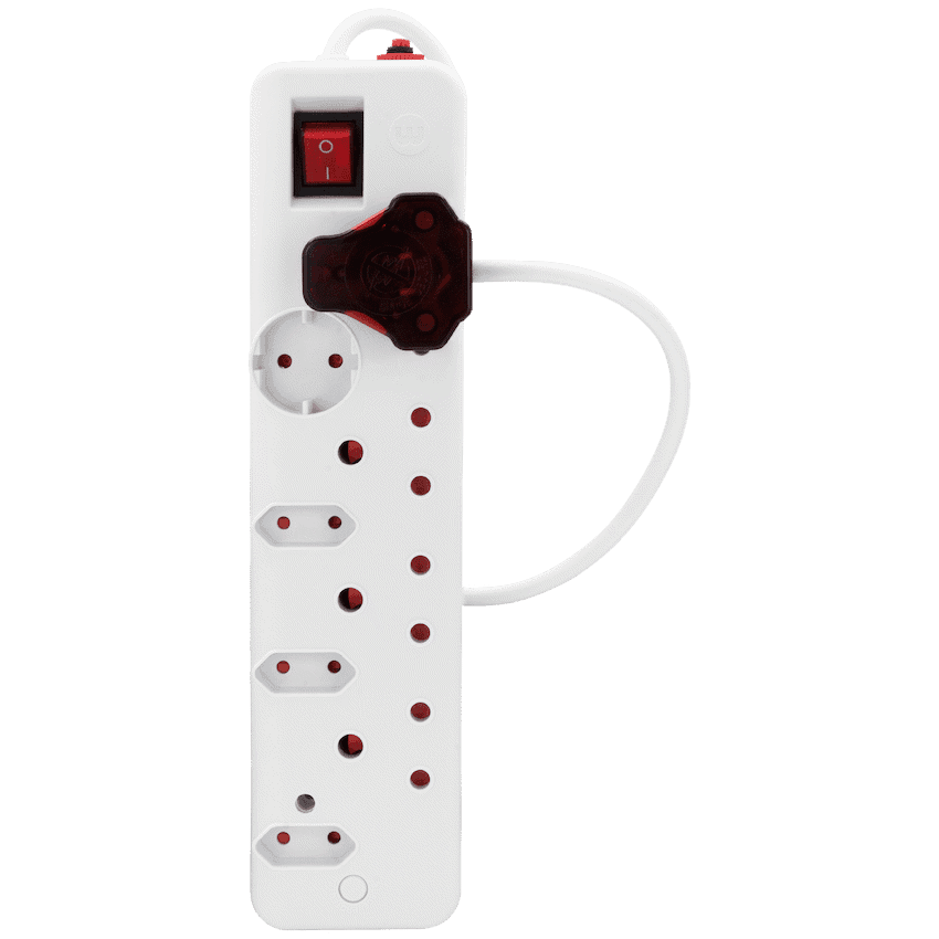 Ellies 8-Way High Surge Multiplug 0.5m 8