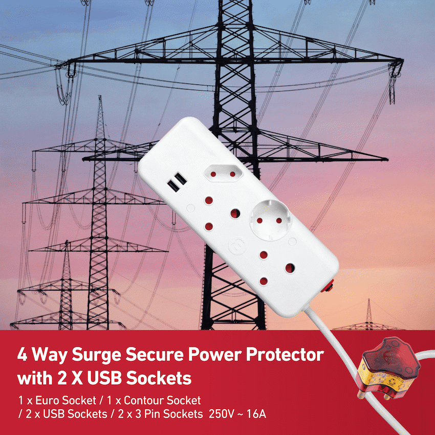 Ellies 4-Way High Surge Multiplug 5