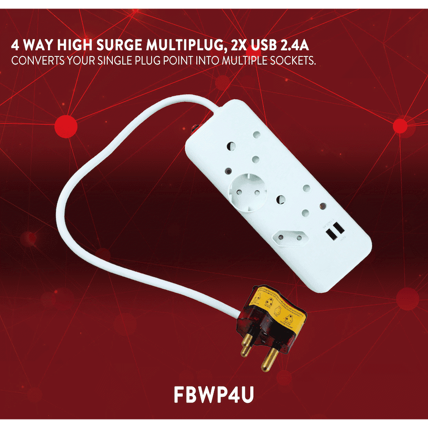 Ellies 4-Way High Surge Multiplug 6