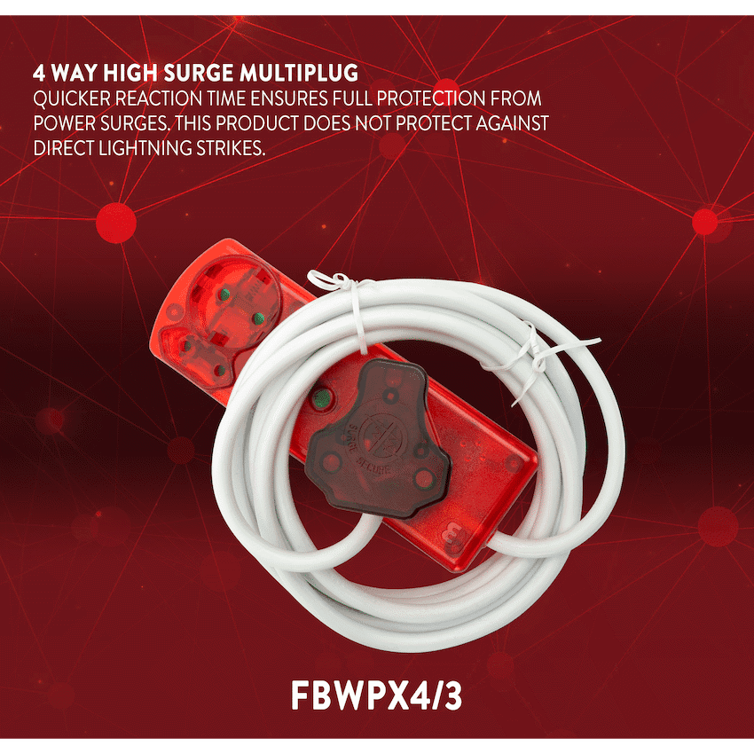 Ellies 4 Way High Surge Extension Lead - 3M 7