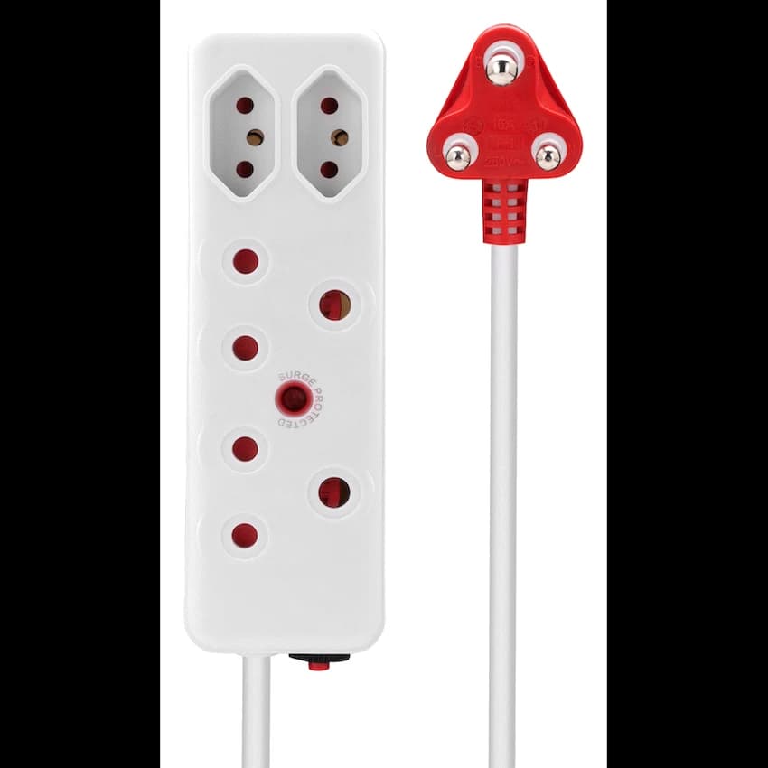 Ellies 4-Way Medium Surge Extension Lead - 3m 3