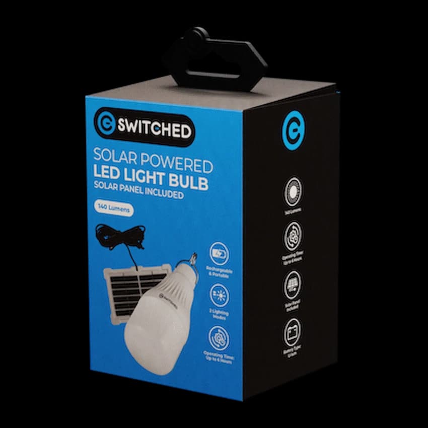 Switched Solar-Powered LED Light Bulb, Solar Panel Included 3