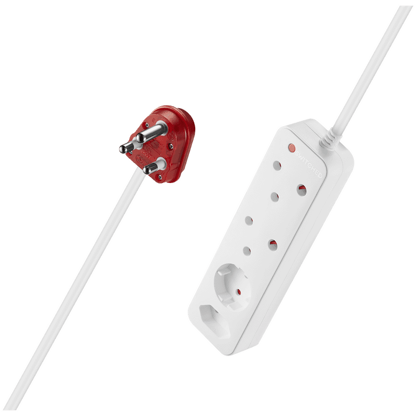 Switched High Surge 4-Way Multiplug 0.5m 1140J 8