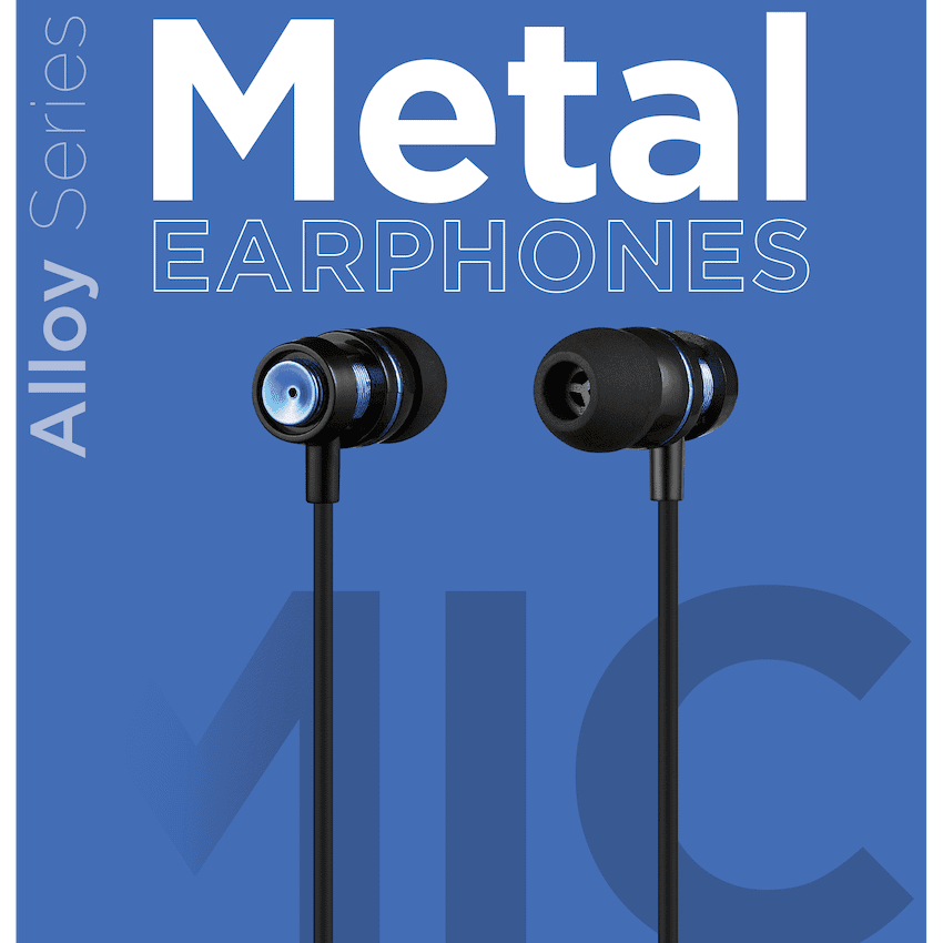 Volkano Alloy Series Metal Earphone - Blue 7