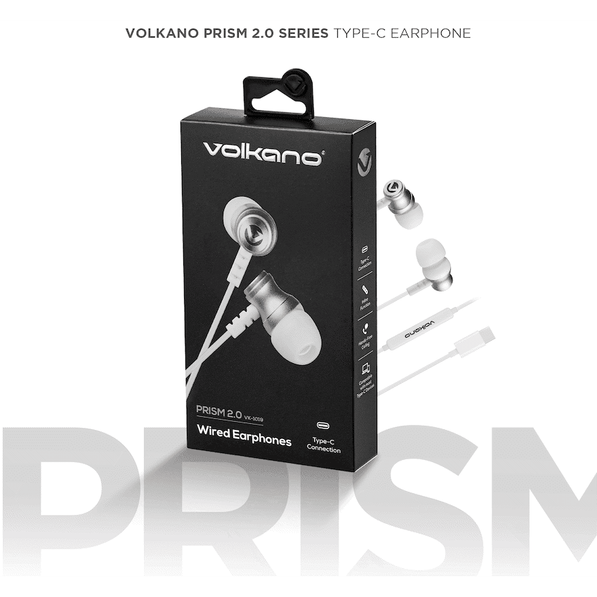 Volkano Prism 2.0 Series Type-C Earphone - White 8