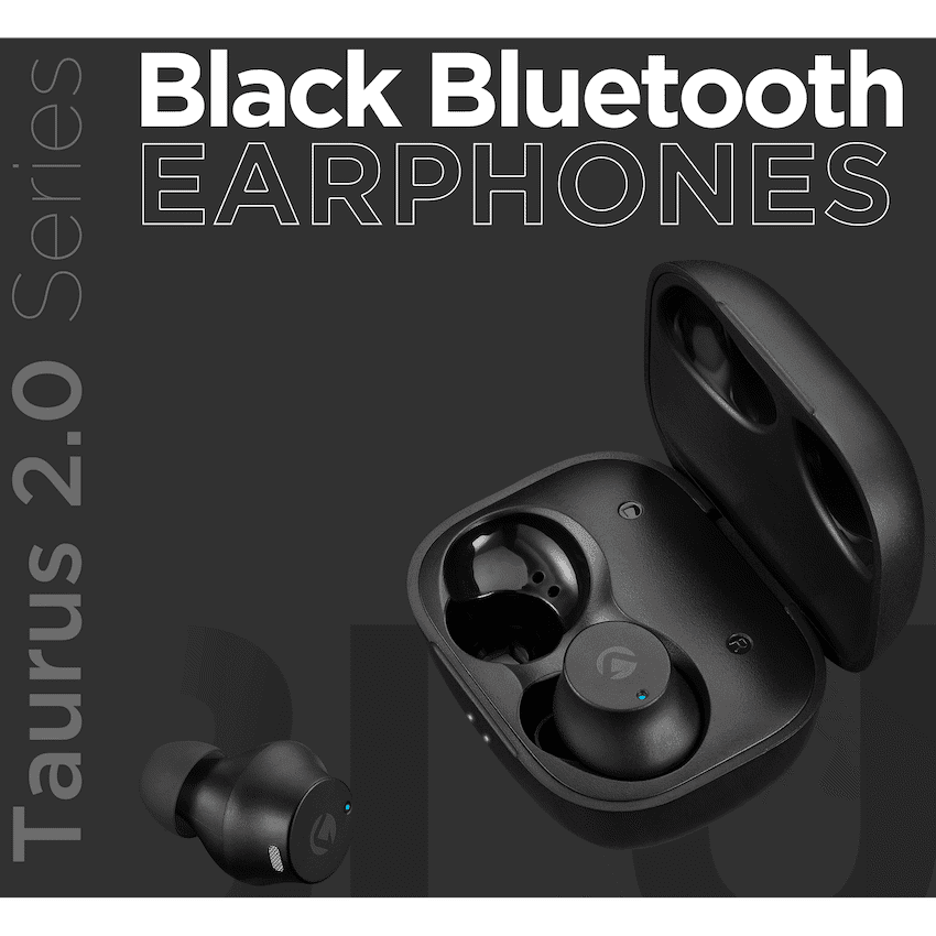 Volkano Taurus Series 2.0 True Wireless Earphones with Charging Case - Black 6