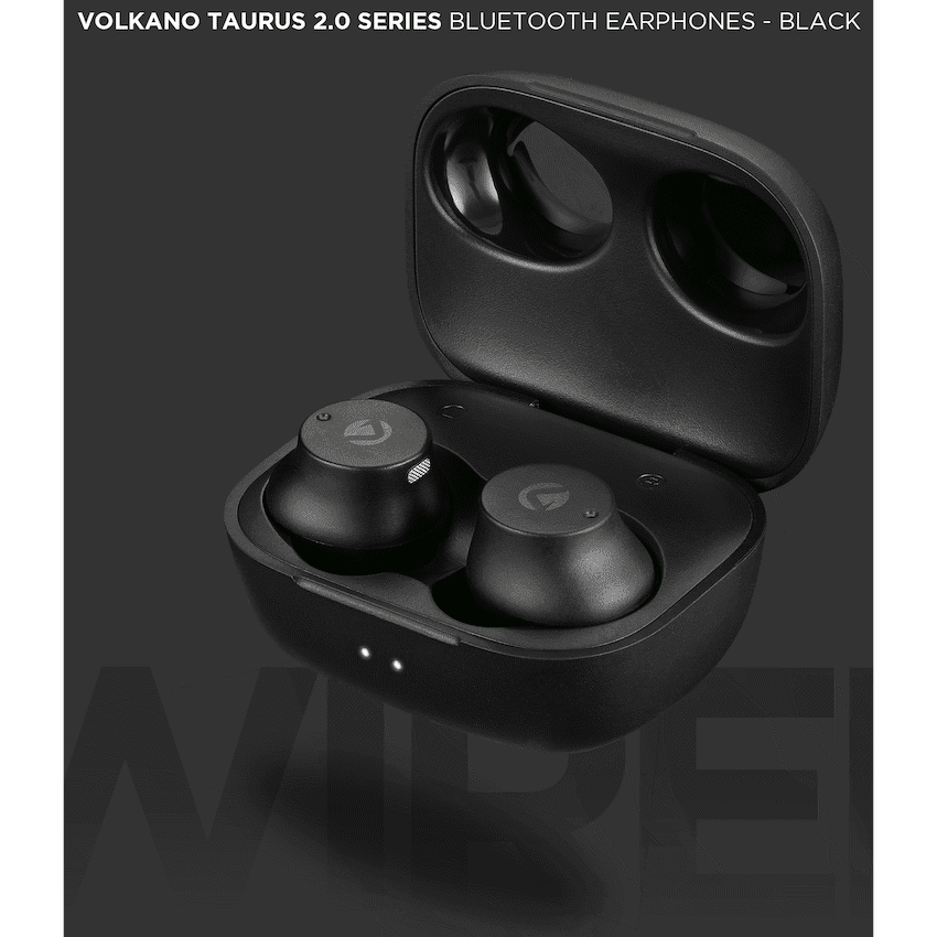 Volkano Taurus Series 2.0 True Wireless Earphones with Charging Case - Black 9