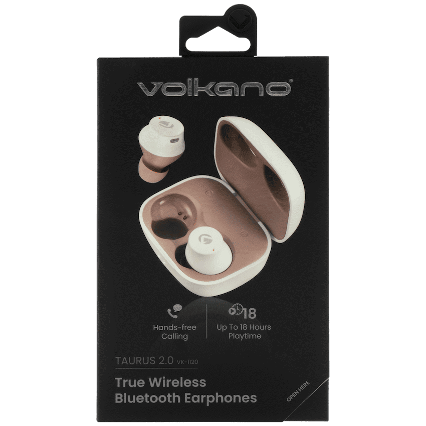 Volkano Taurus Series 2.0 True Wireless Earphones - White 13