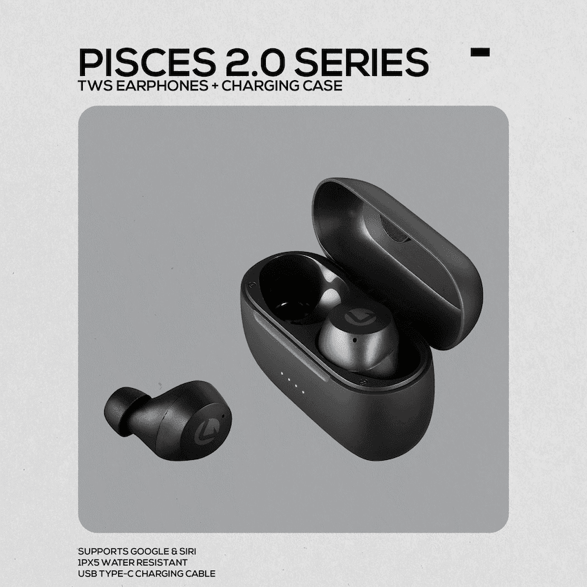Volkano Pisces 2.0 Series TWS Earphones - Black 6